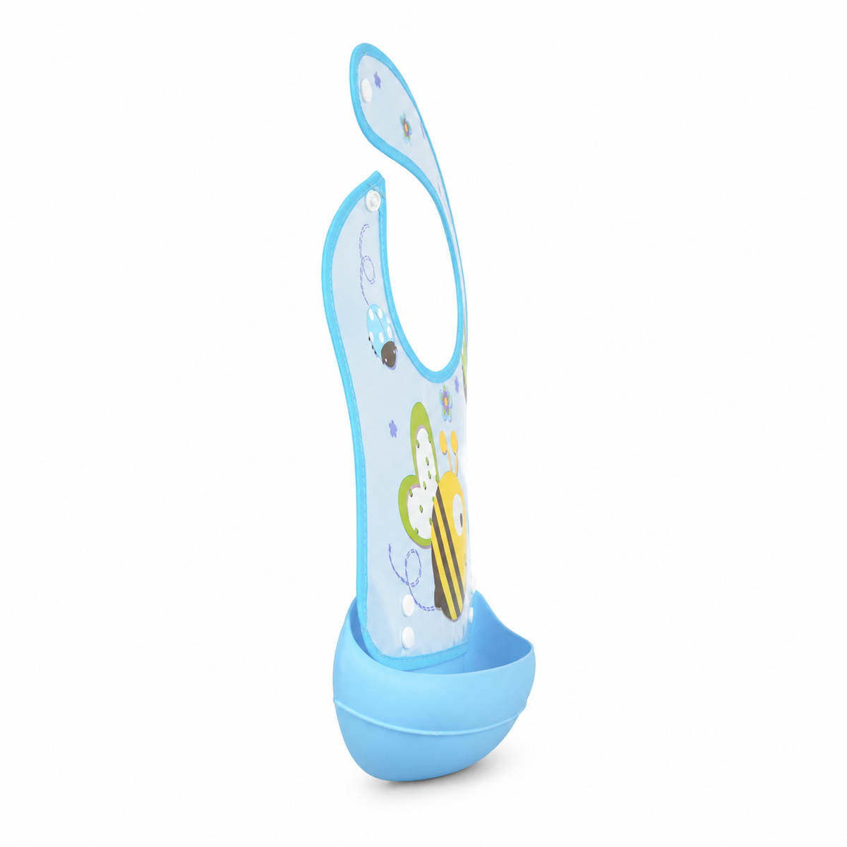 BABY POCKET BIB FISH BLUE