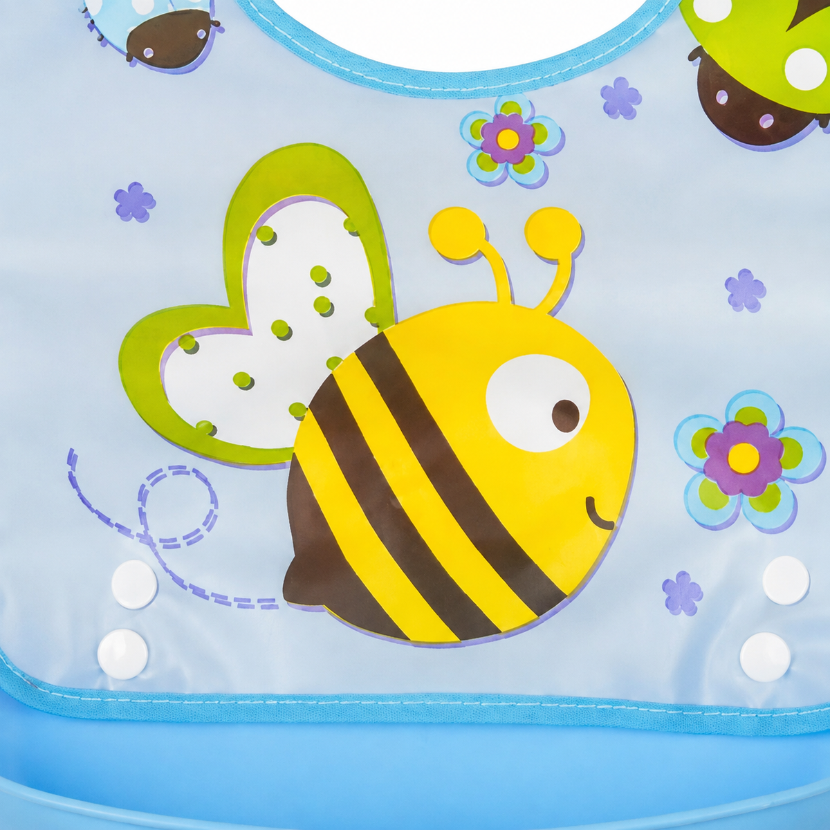 BABY POCKET BIB FISH BLUE