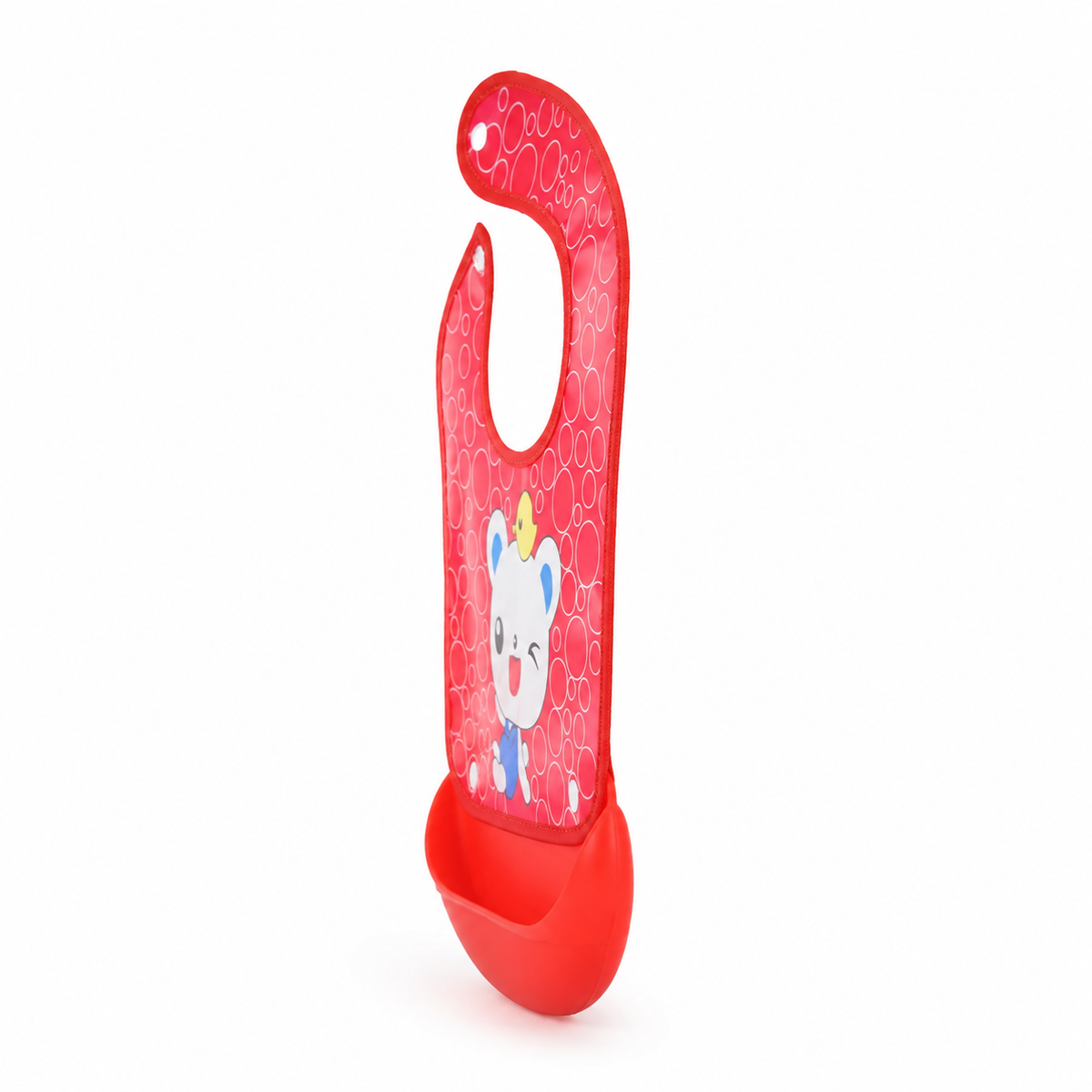 BABY POCKET BIB KITTY RED