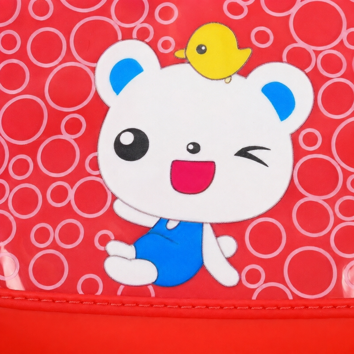 BABY POCKET BIB KITTY RED