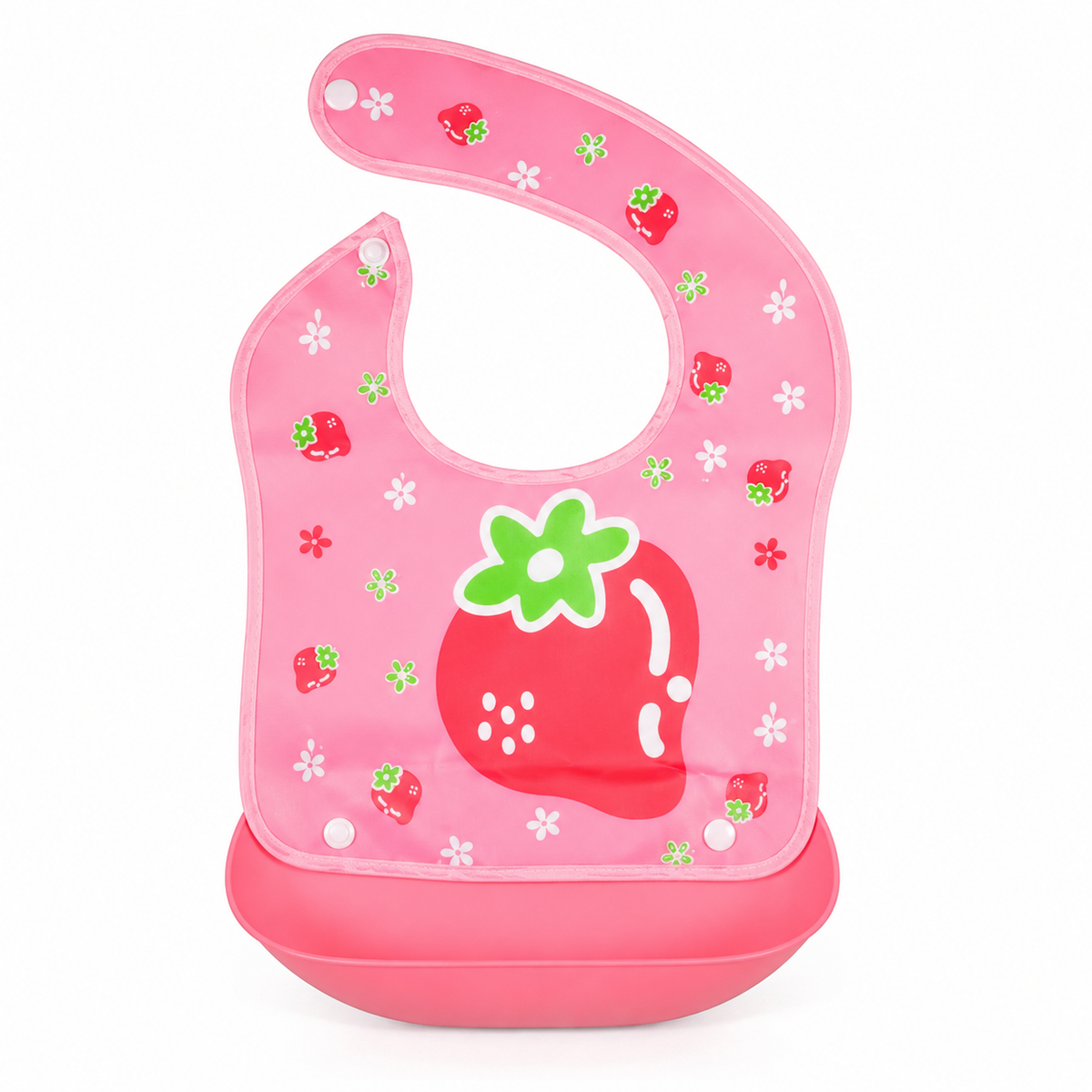 BABY POCKET BIB STRAWBERRY PINK