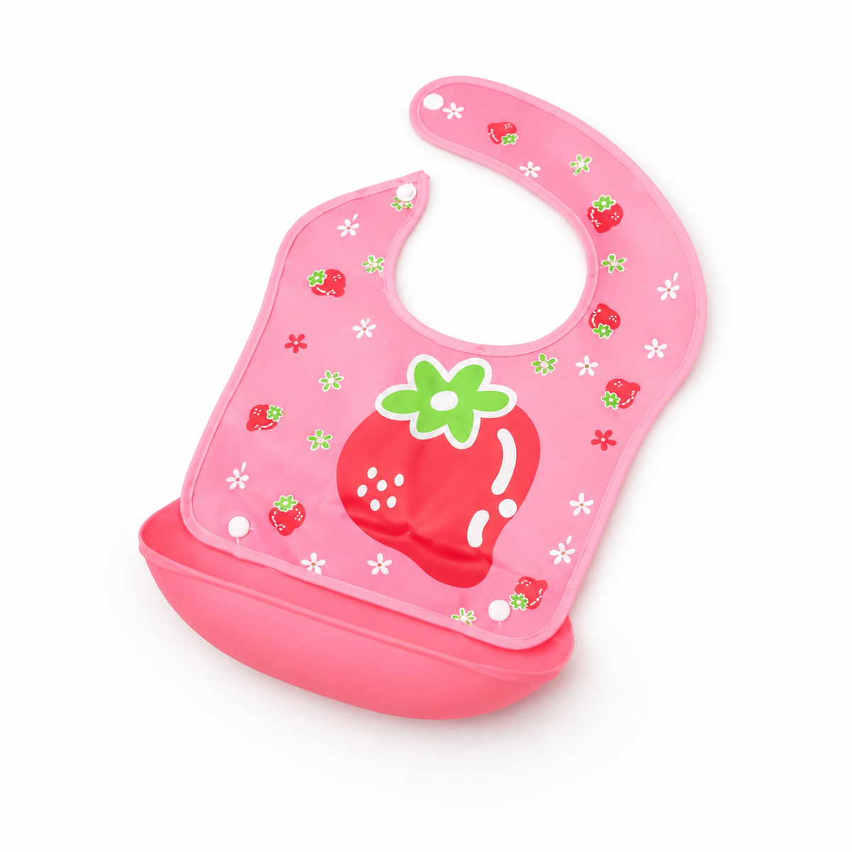 BABY POCKET BIB STRAWBERRY PINK