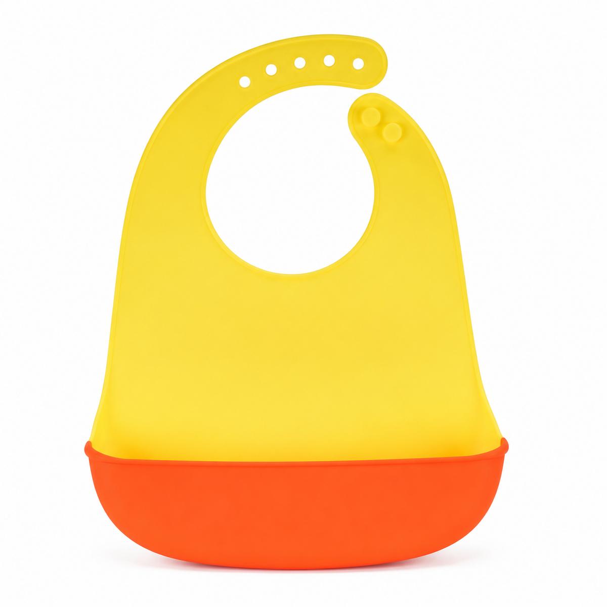 BABY SILICONE BIB FEED ME YELLOW