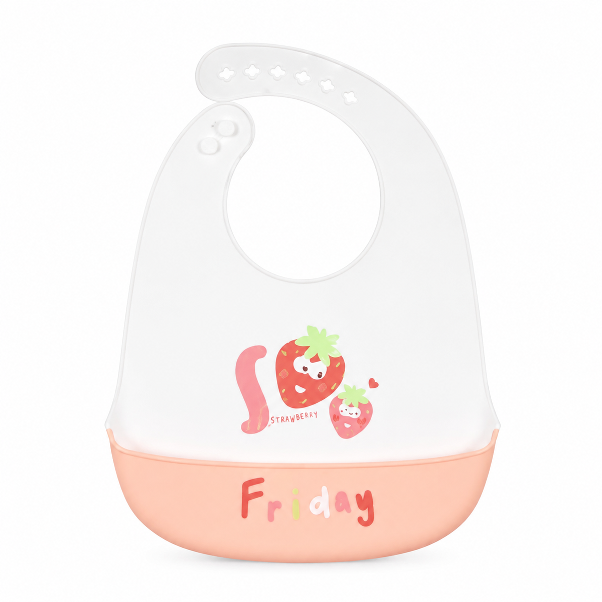 BABY SILICONE BIB FRIDAY WHITE