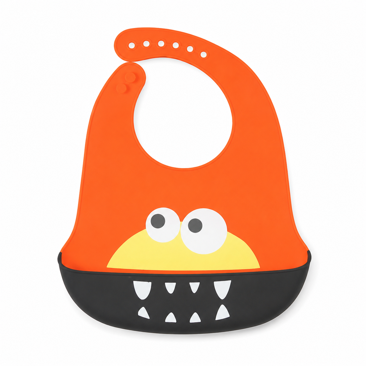 BABY SILICONE BIB FROG ORANGE