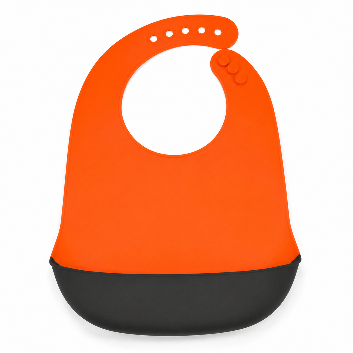 BABY SILICONE BIB FROG ORANGE
