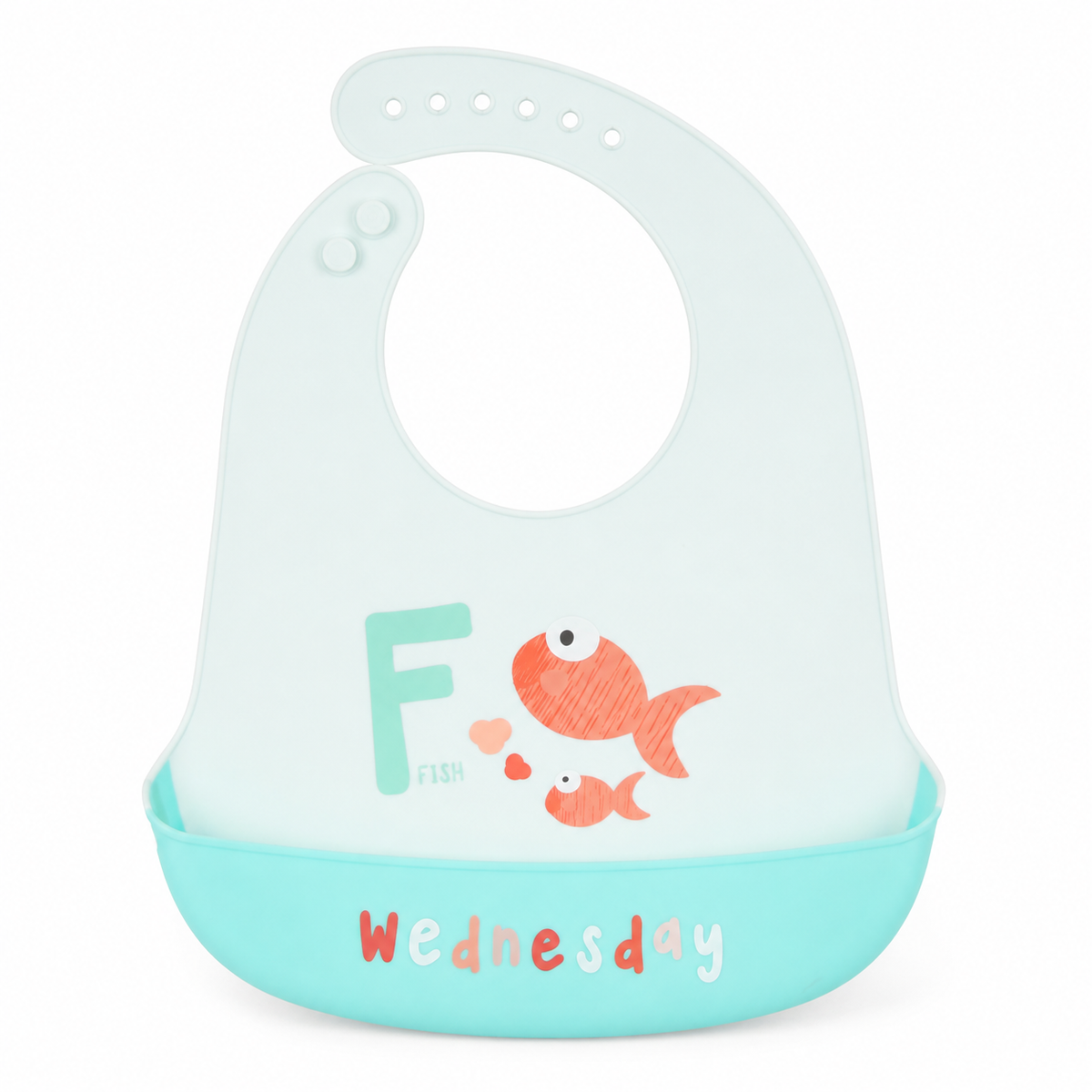 BABY SILICONE BIB TUESDAY GREEN