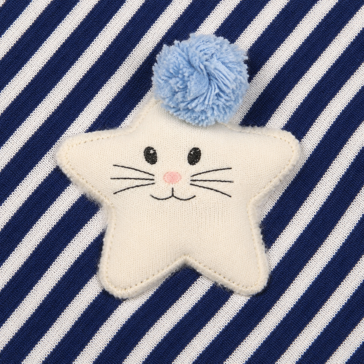 BABY TRIANGLE BIBS PACK COTTON DROOL WITH STAR EMBROIDERY PACK OF 2
