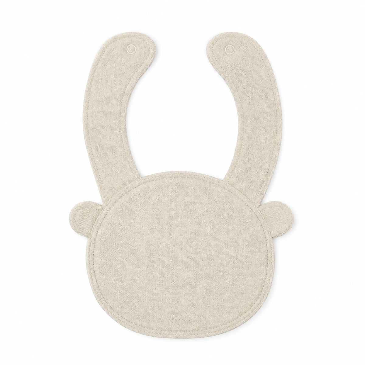 CHINA BABY BIB VELVET BEAR GREY