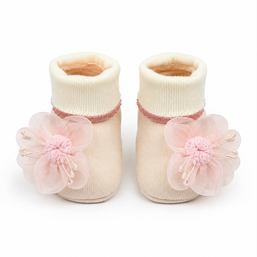 BABY BOOTIES FANCY BABY PINK