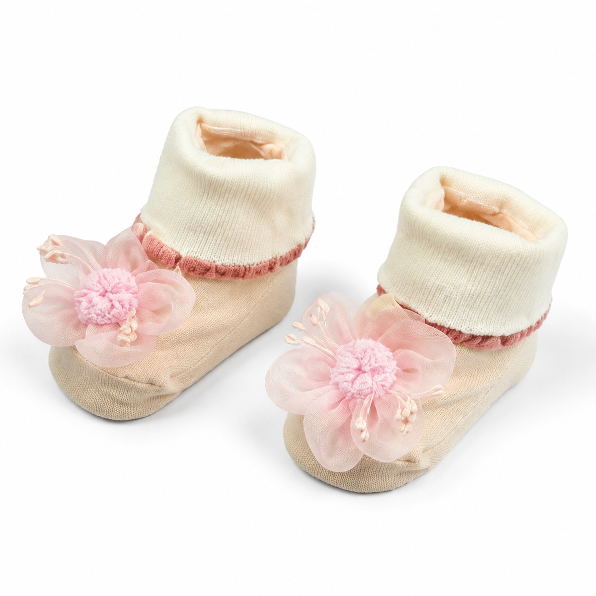 BABY BOOTIES FANCY BABY PINK