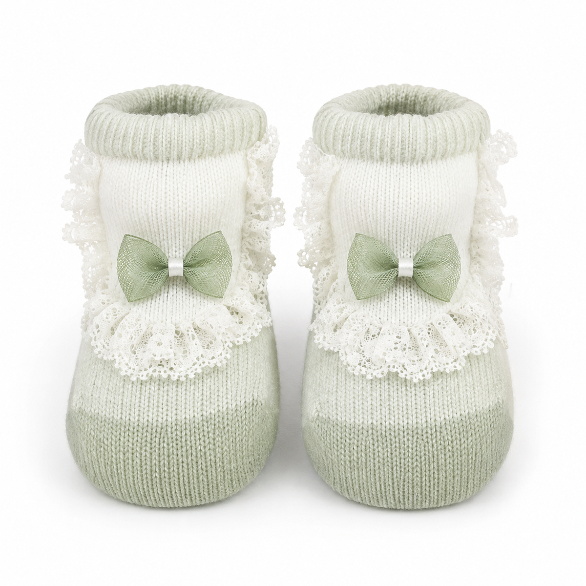 BABY BOOTIES FANCY LIGHT GREEN