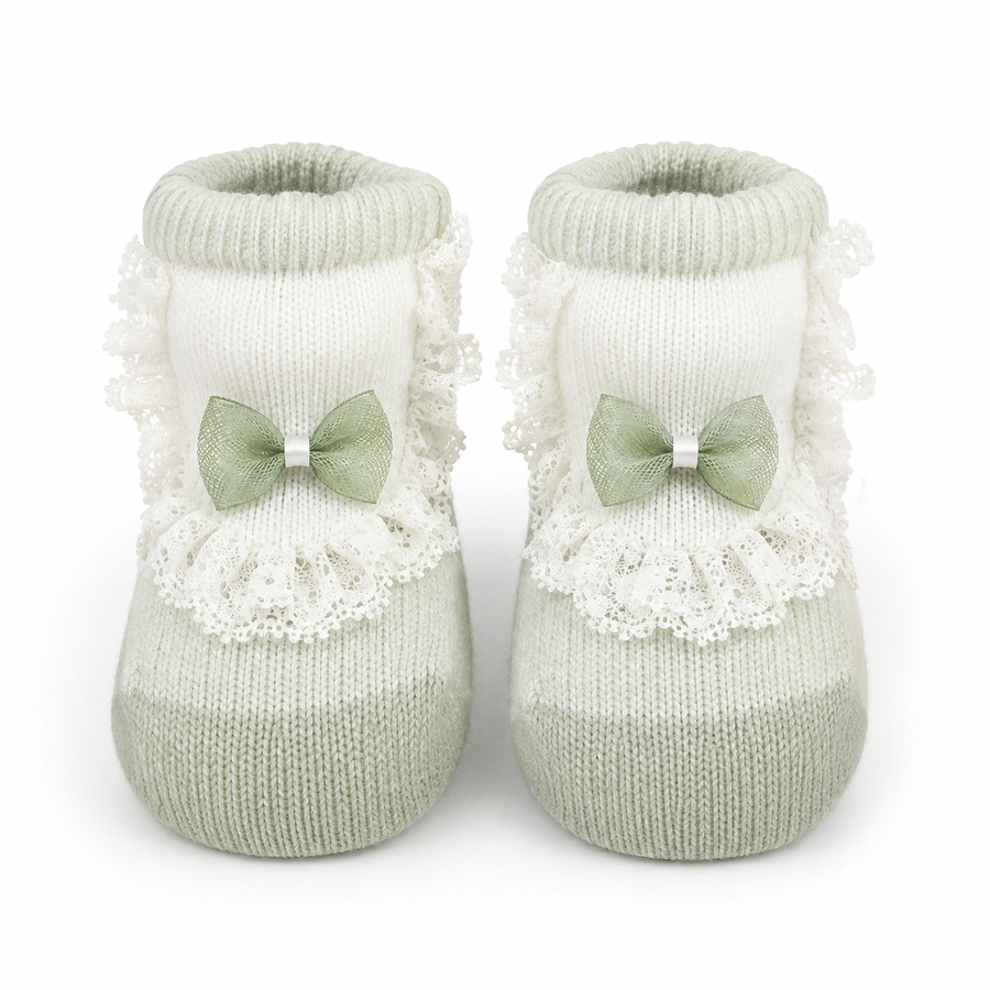BABY BOOTIES FANCY LIGHT GREEN