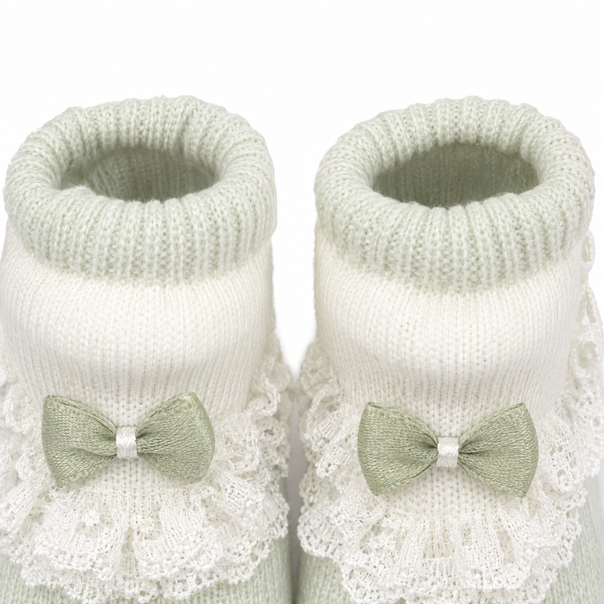BABY BOOTIES FANCY LIGHT GREEN