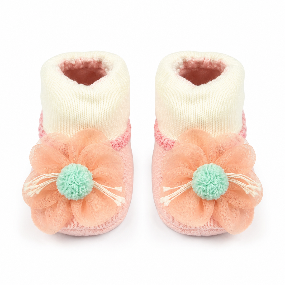BABY BOOTIES FANCY LIGHT ORANGE