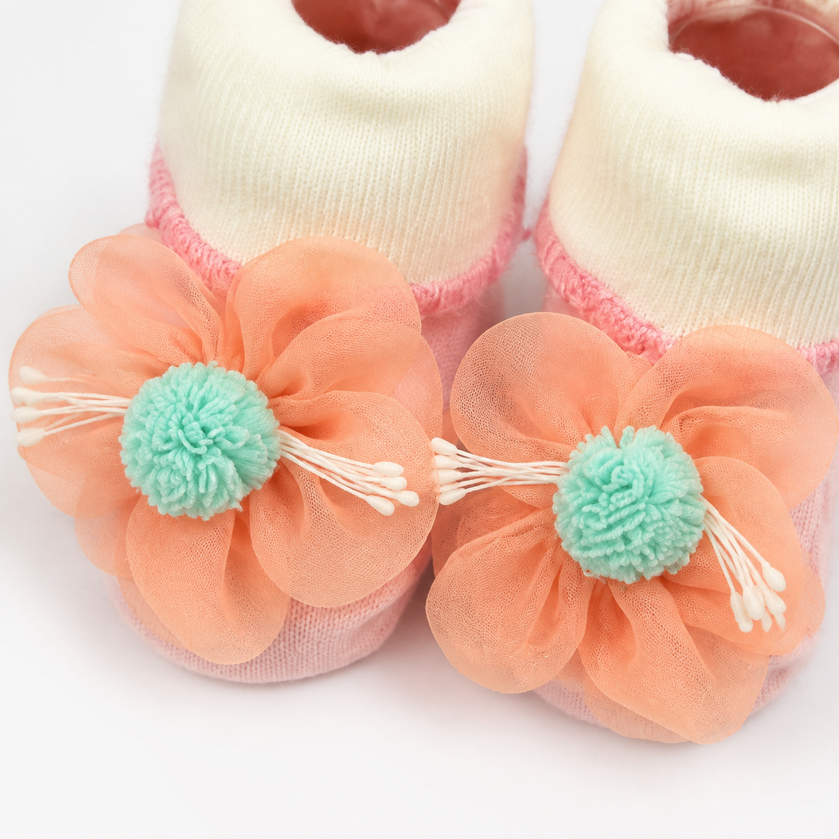 BABY BOOTIES FANCY LIGHT ORANGE