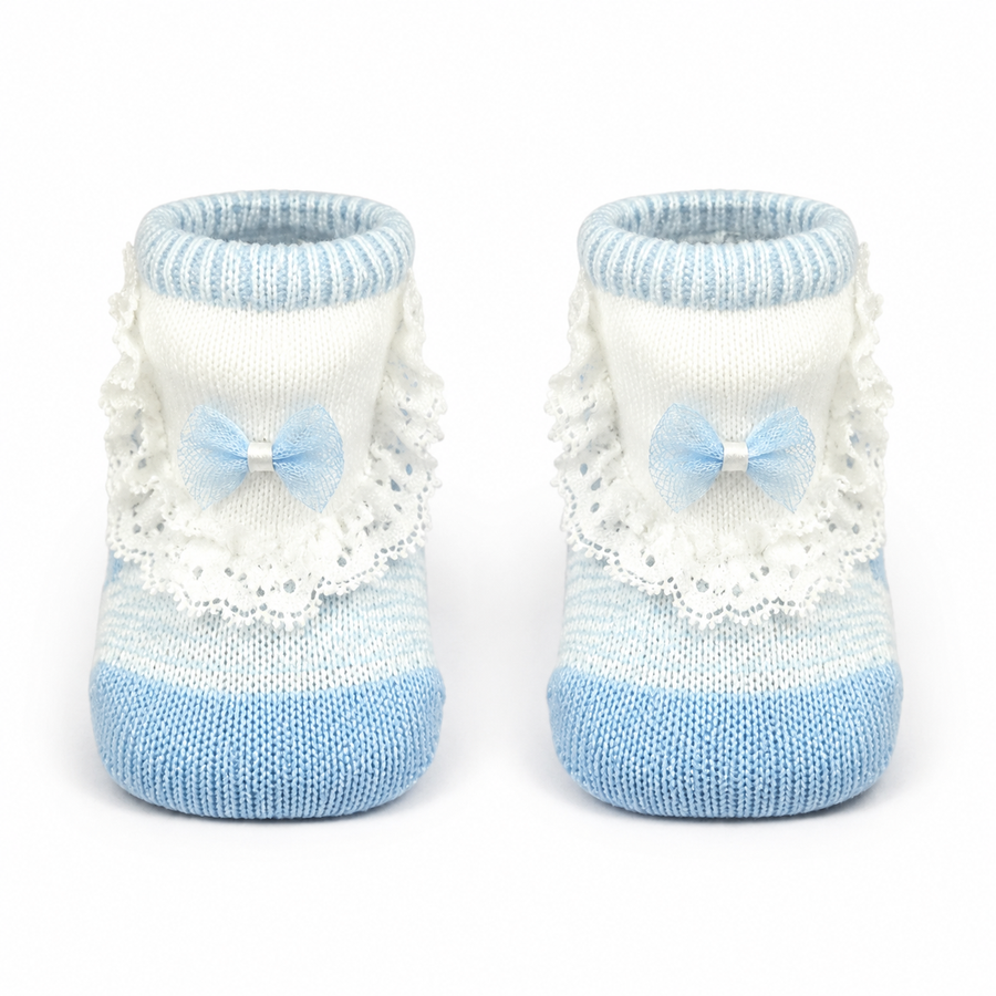 BABY BOOTIES FANCY SKY BLUE