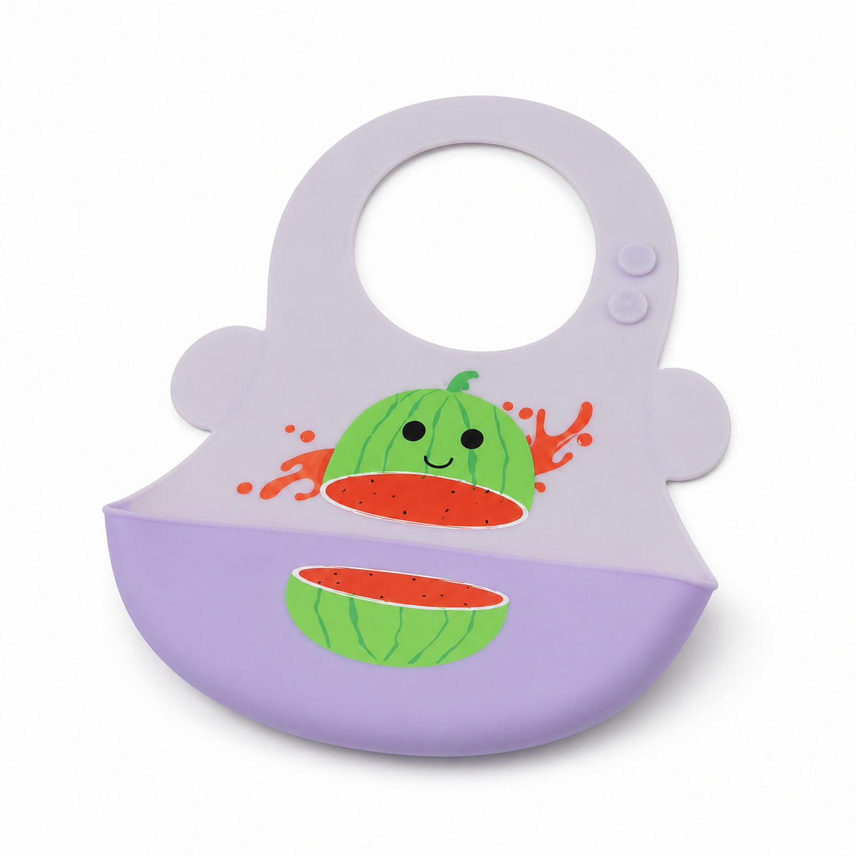 CHINA BABY SILICONE BIB WATERMELON PURPLE