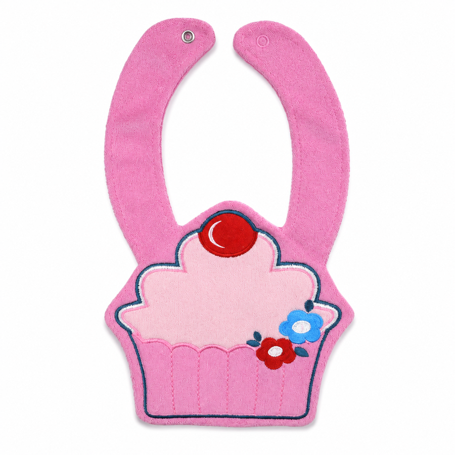 CHINA BABY BIB VELVET ICECREAM PINK