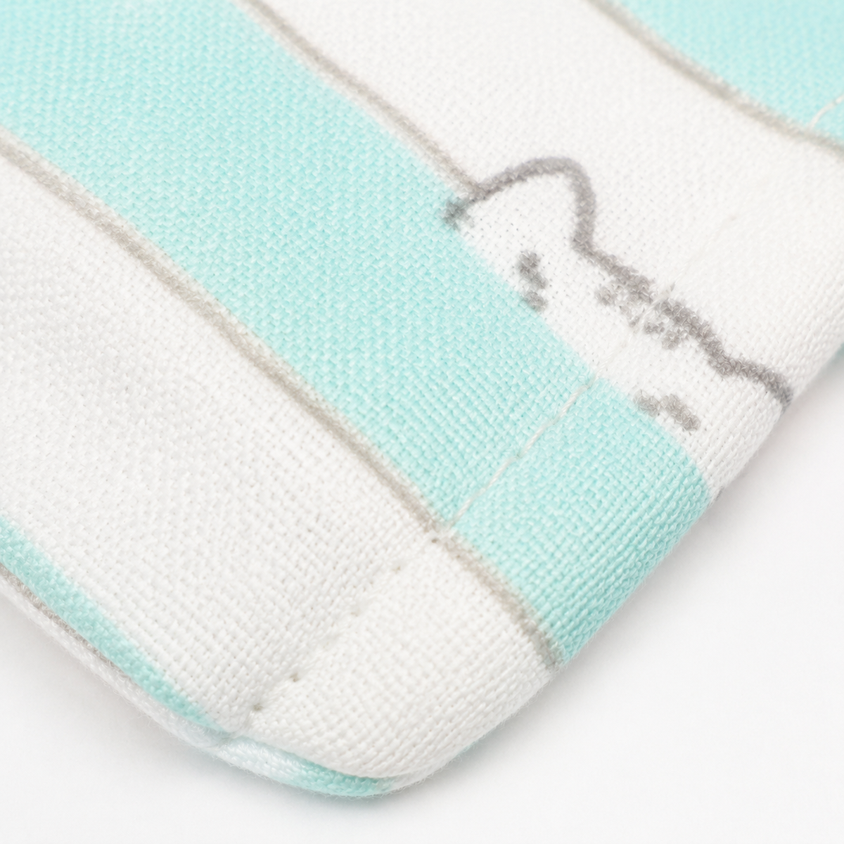 CUTE BEAR PATCH BABY TRIANGLE BIBS YELLOW & MINT STRIPED COTTON (PACK OF 2)