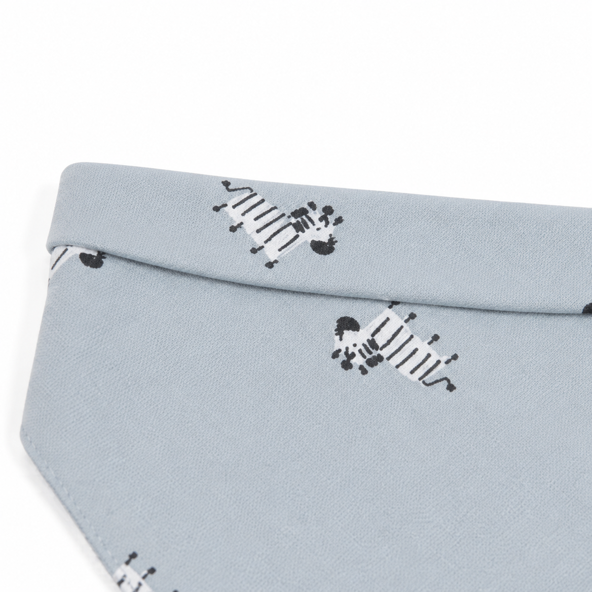 CUTE BEAR PATCH WITH ZEBRA PRINT BABY TRIANGLE BIBS MULTI COLOUR COTTON (PACK OF 2)