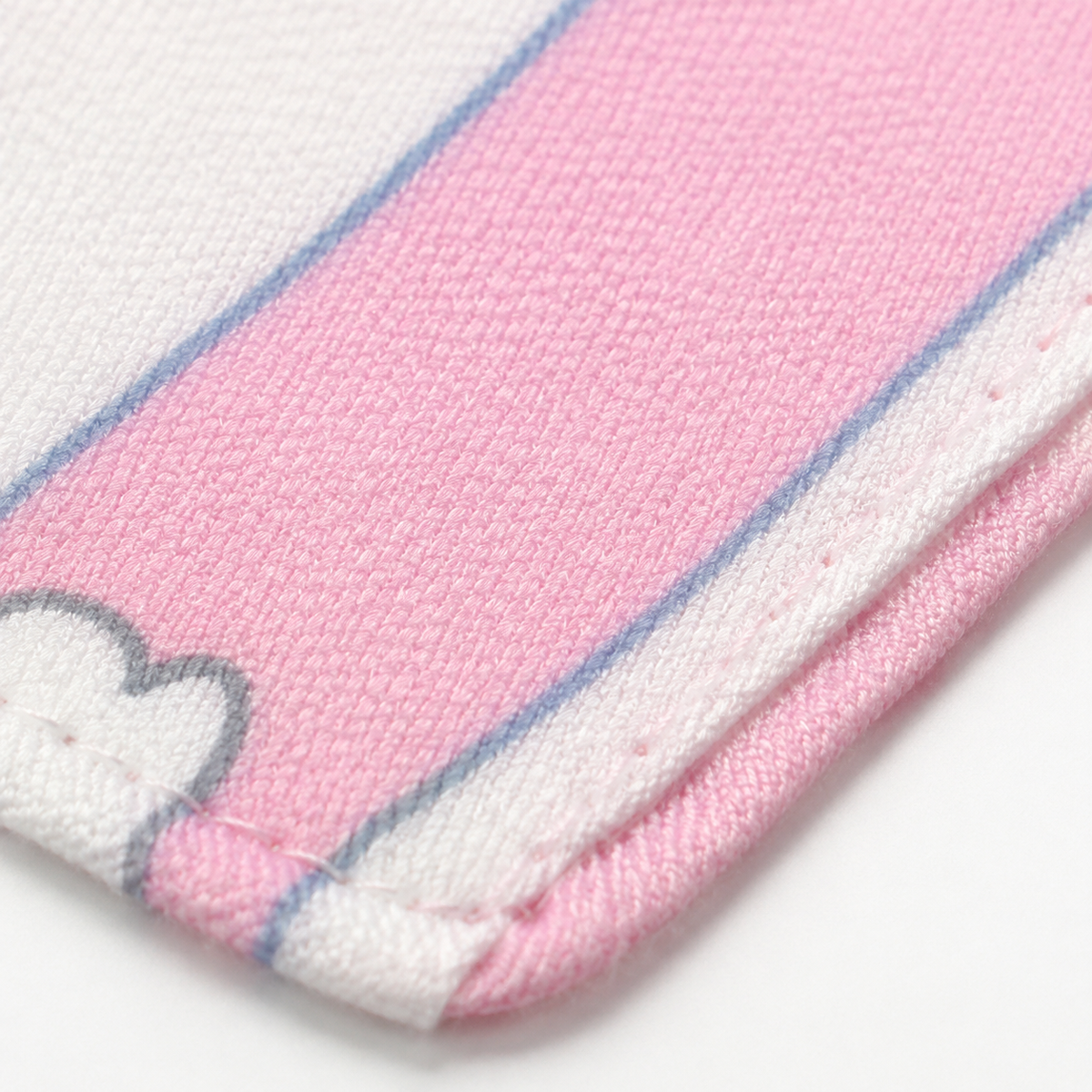 CUTE ELEPHANT PATCH BABY TRIANGLE BIBS PINK & MINT STRIPED COTTON (PACK OF 2)