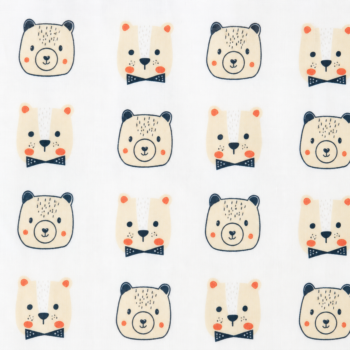 FULL COVERAGE LONG SLEEVE FEEDING BIB FOR BABIES BEAR PRINT