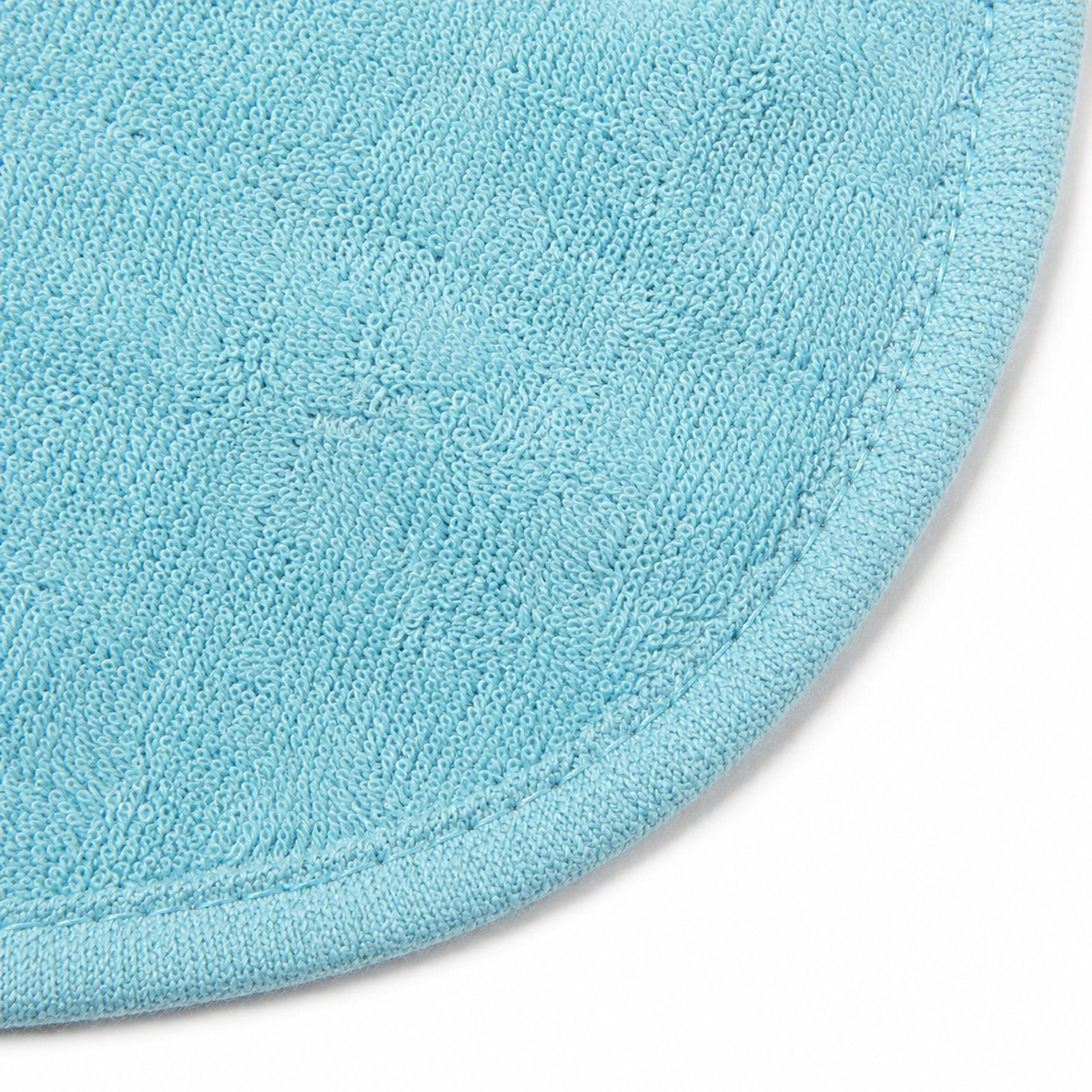 CHINA BABY BIB VELVET ELEPHANT CYAN
