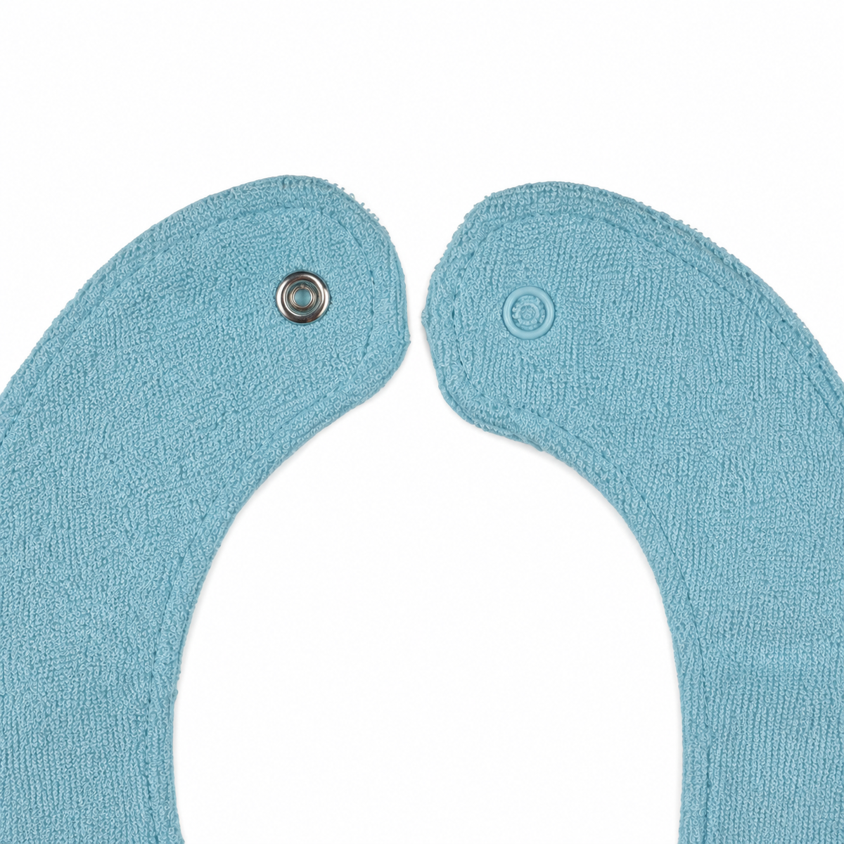 CHINA BABY BIB VELVET ELEPHANT CYAN