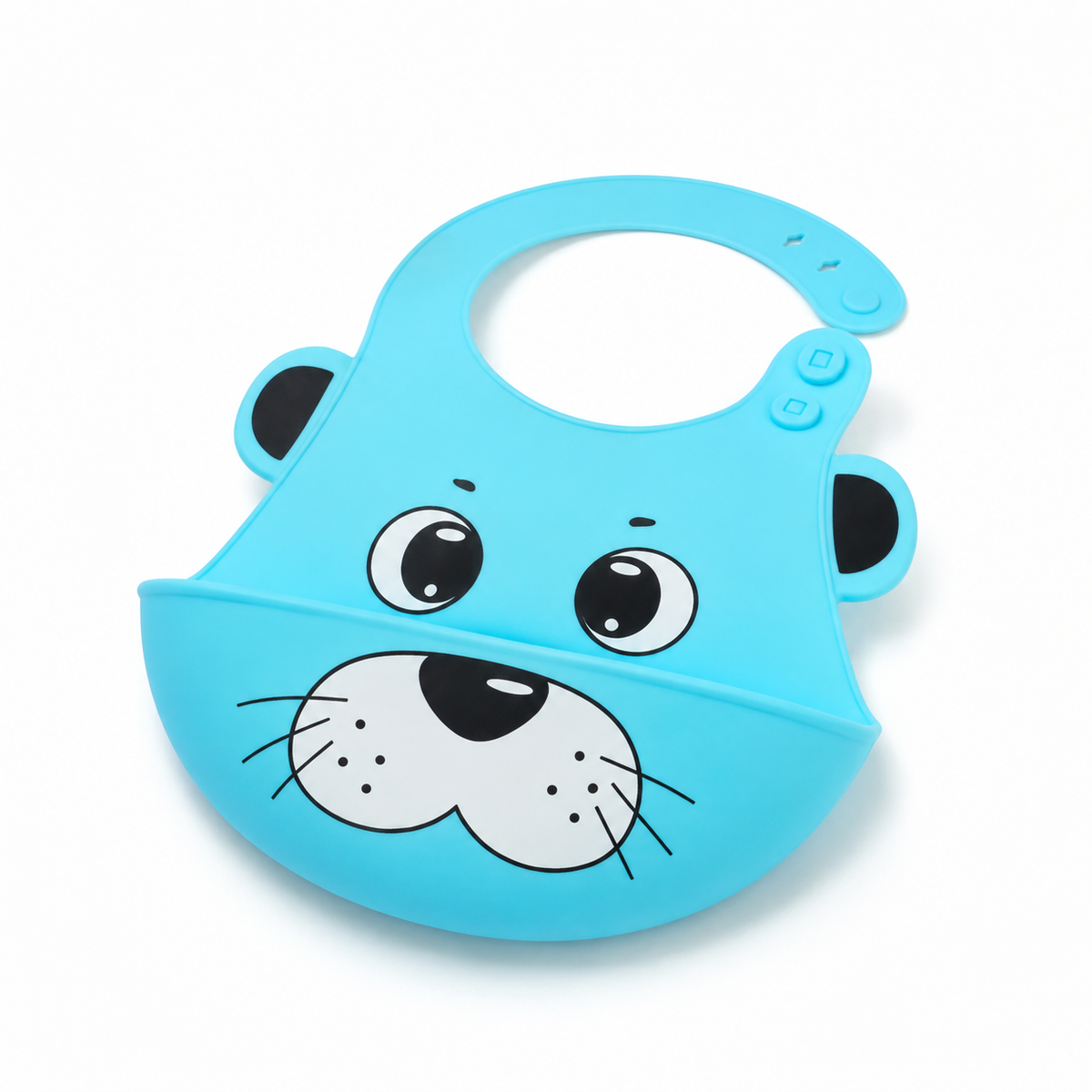 CHINA BABY SILICONE BIB BEAR BLUE