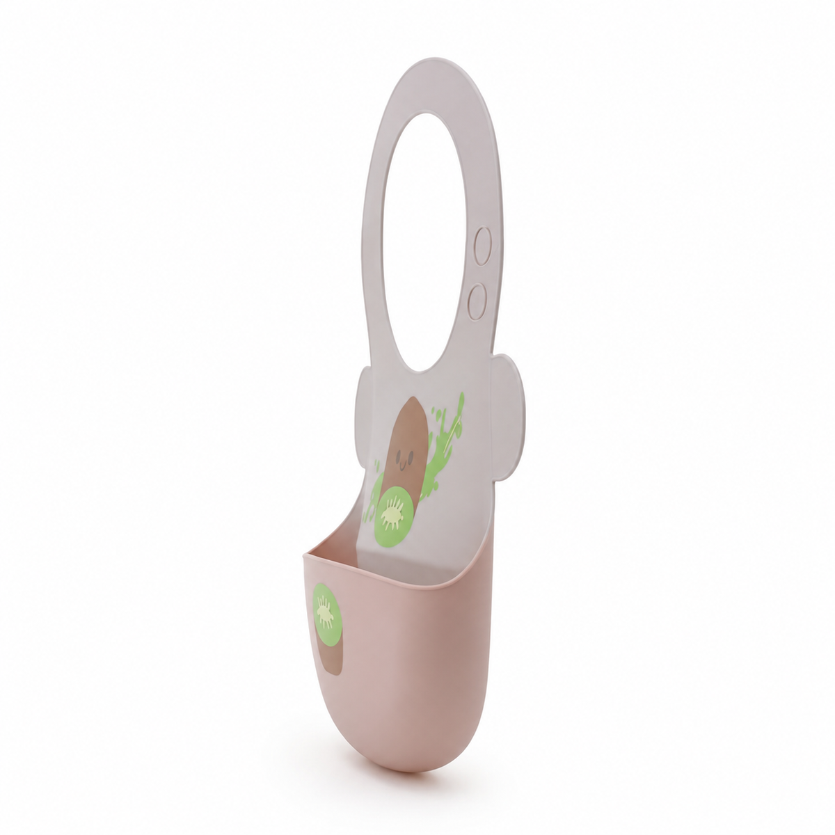 CHINA BABY SILICONE BIB CARTOON KIWI PINK