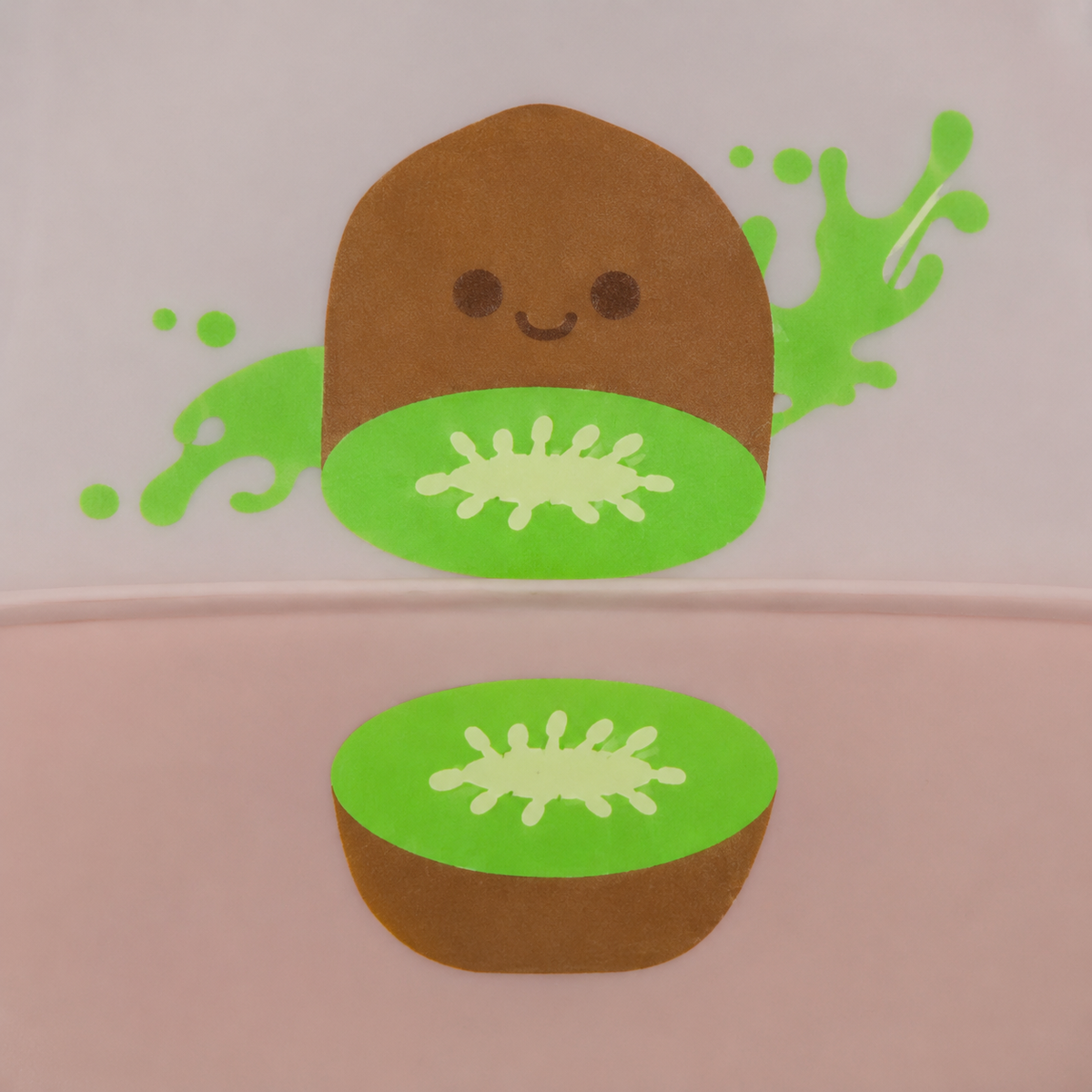 CHINA BABY SILICONE BIB CARTOON KIWI PINK