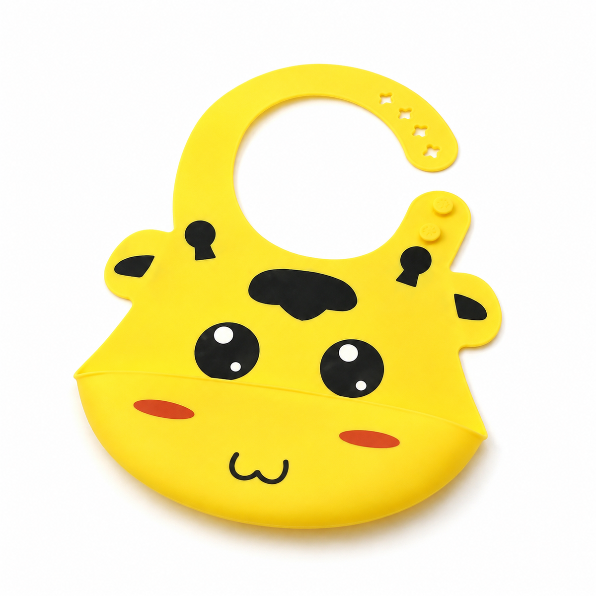CHINA BABY SILICONE BIB COW YELLOW
