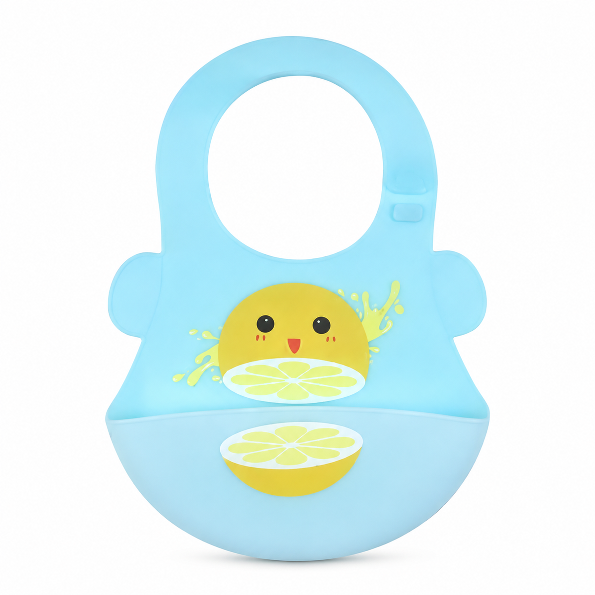 CHINA BABY SILICONE BIB LEMON BLUE