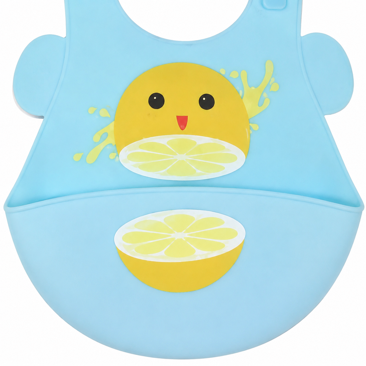 CHINA BABY SILICONE BIB LEMON BLUE