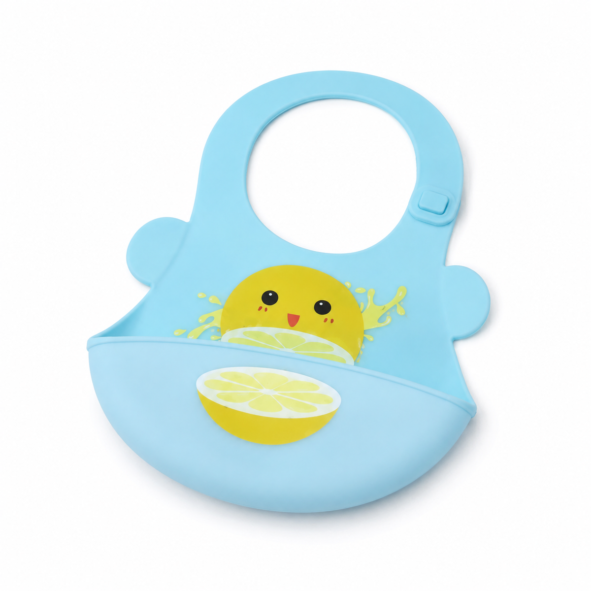 CHINA BABY SILICONE BIB LEMON BLUE