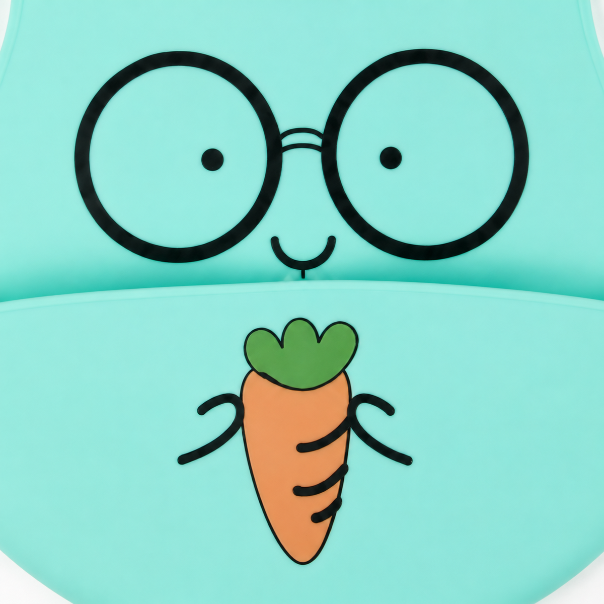 CHINA BABY SILICONE BIB RABBIT GREEN