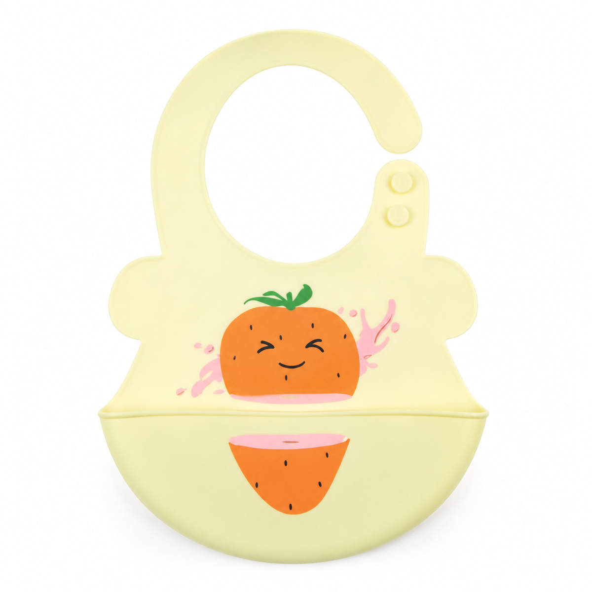 CHINA BABY SILICONE BIB STRAWBERRY YELLOW