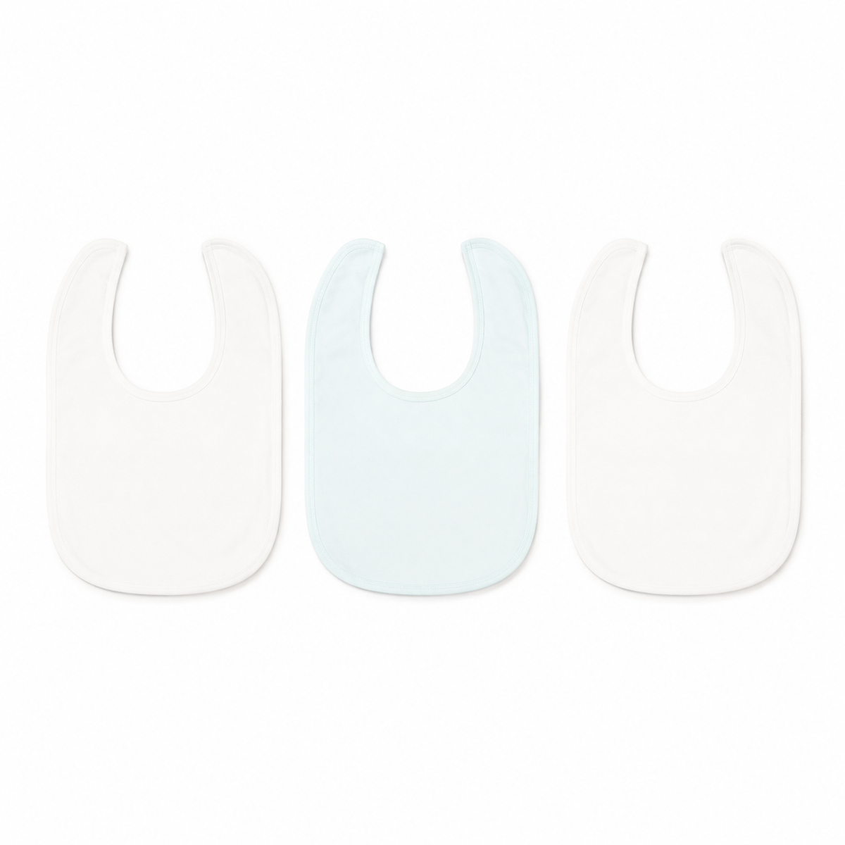 LARGE 3-PACK PREMIUM BABY BIBS I LOVE PAPA, LITTLE STAR & RIVER PALMS THEMES