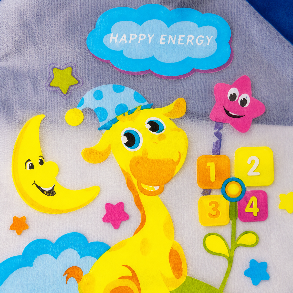 FULL SLEEVES WATERPROOF BABY BIB CUTE GIRAFFE PLASTIC APRON FOR FEEDING & ARTS