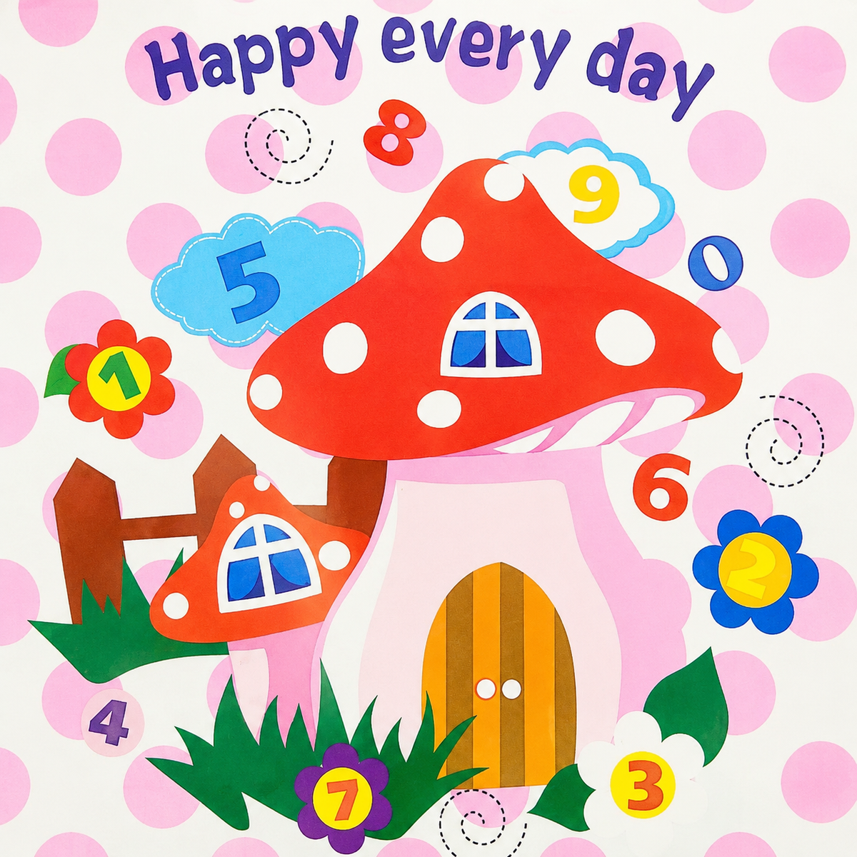 HAPPY EVERY DAY PRINT BABY APRON BIB WATERPROOF FULL COVER
