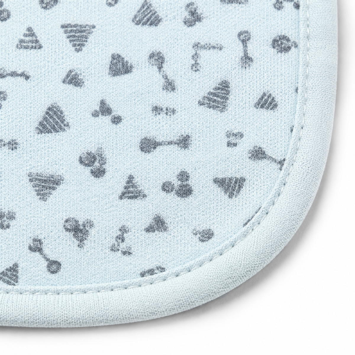 LARGE 3-PACK PREMIUM BABY BIBS TRIBAL ARROWS PRINT LAVENDER, BLUE & BEIGE