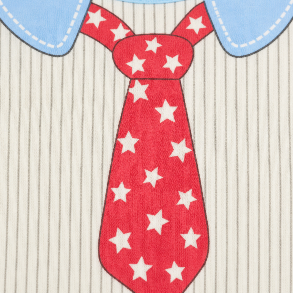 LOLY POP LITTLE BOSS PRINTED PREMIUM BIB WITH BLUE STAR TIE