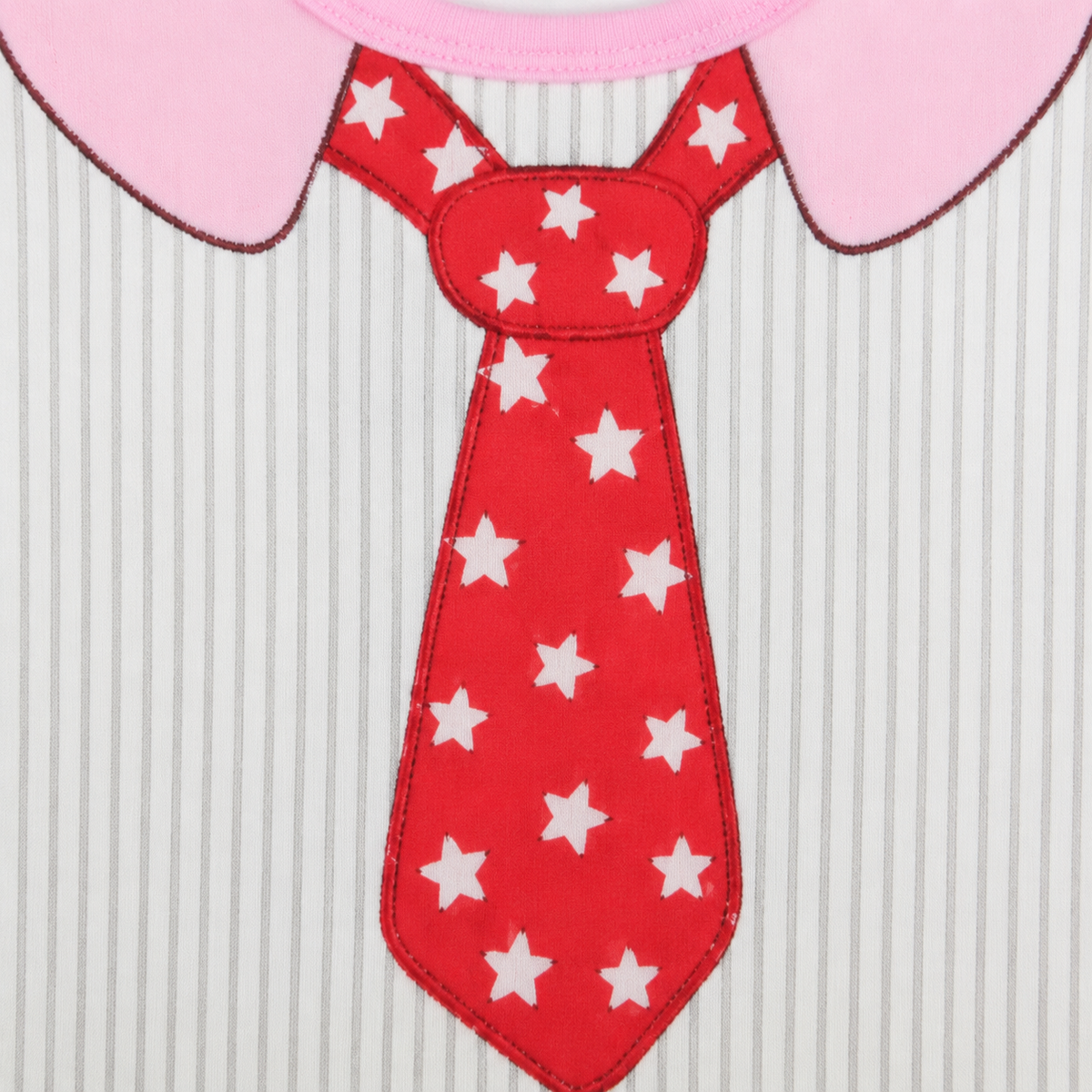LOLY POP LITTLE BOSS PRINTED PREMIUM BIB WITH RED STAR TIE