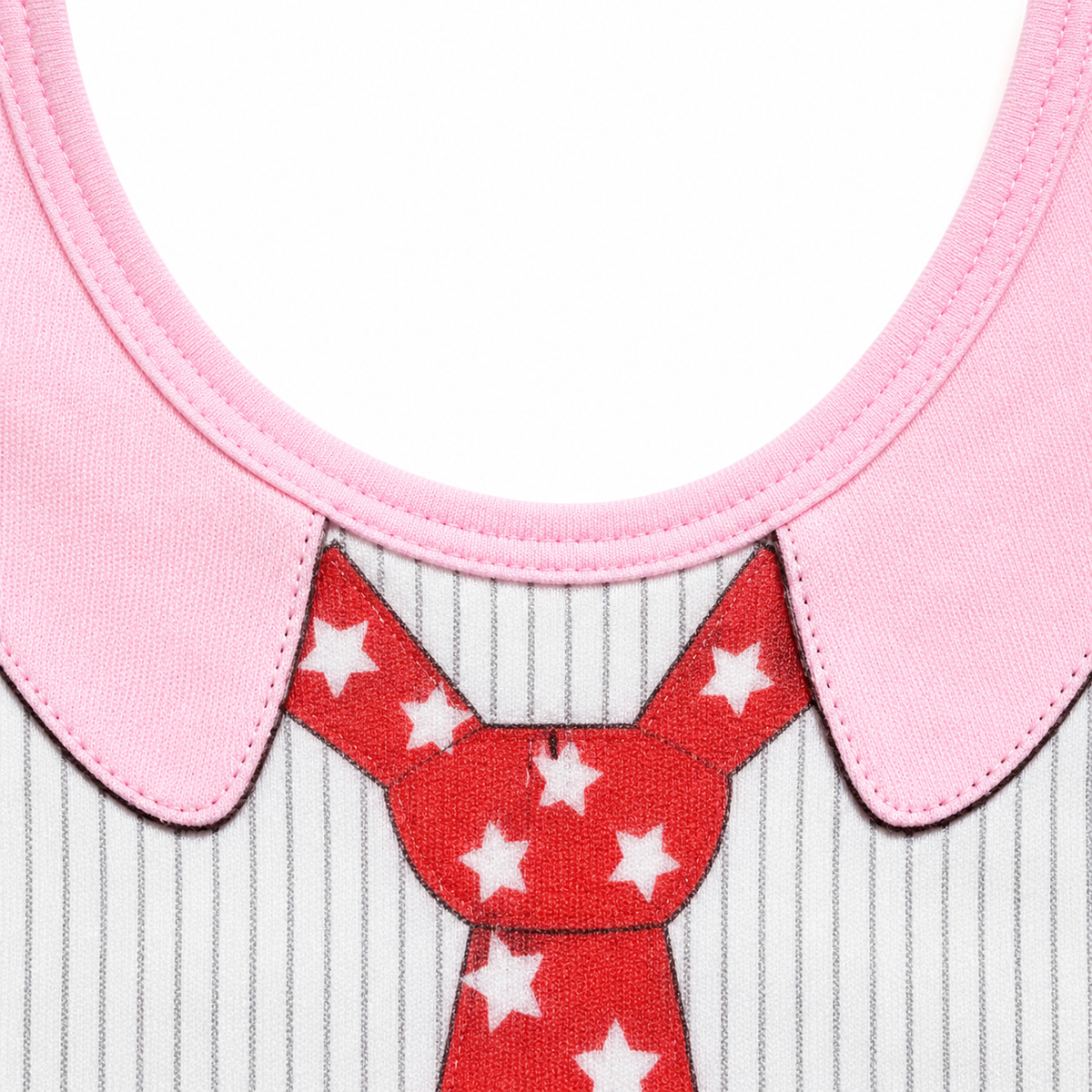 LOLY POP LITTLE BOSS PRINTED PREMIUM BIB WITH RED STAR TIE