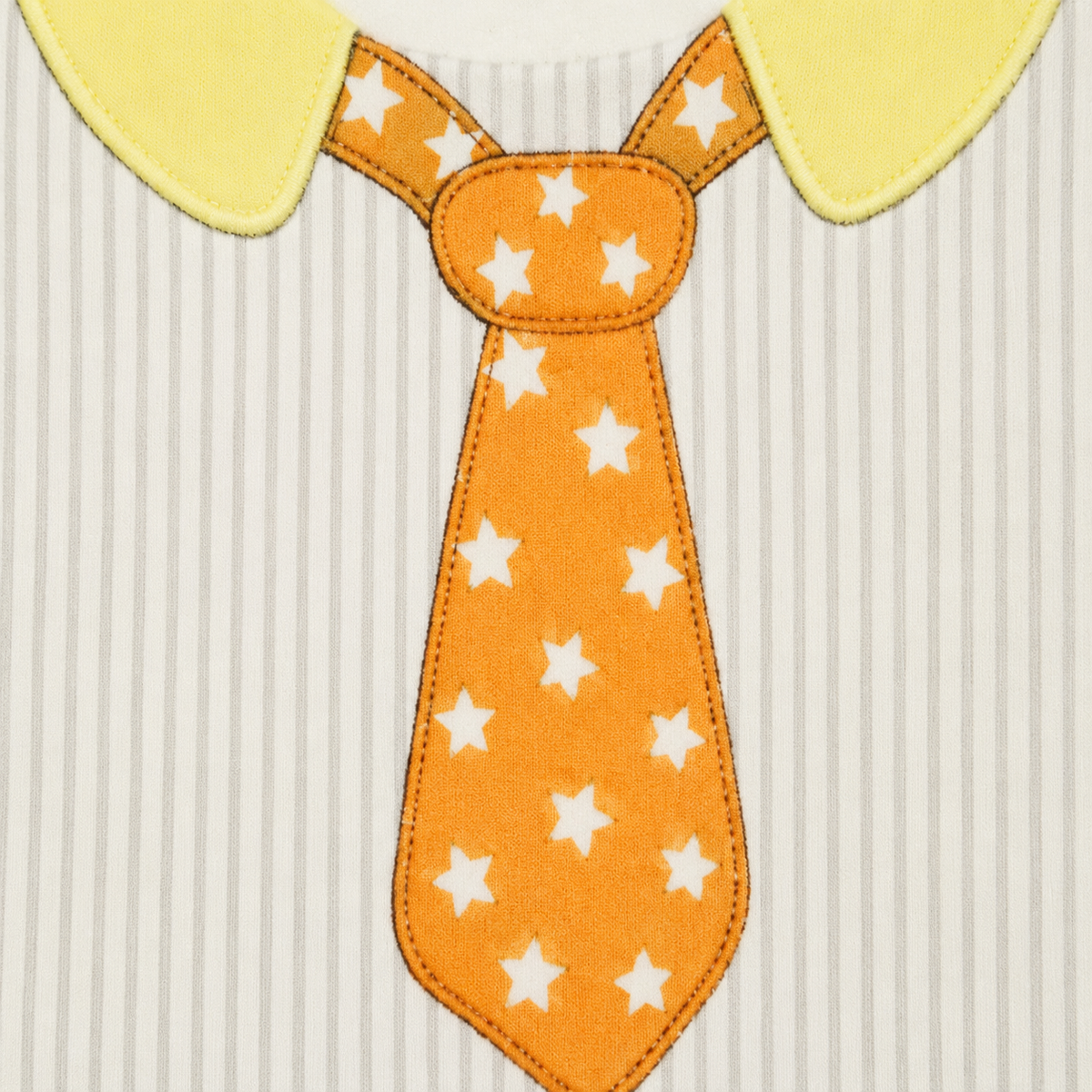LOLY POP LITTLE BOSS PRINTED PREMIUM BIB WITH YELLOW STAR TIE