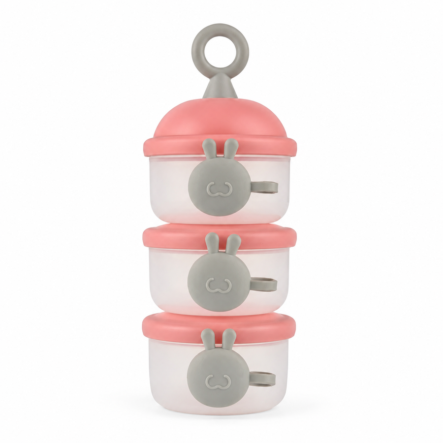 Baby Milk Container 3pcs Peach