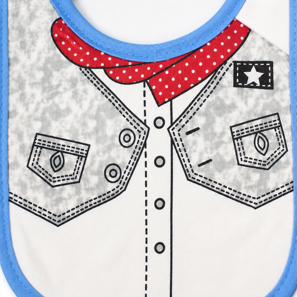 Baby Bib Set 3pcs Set Shirt Blue Carters