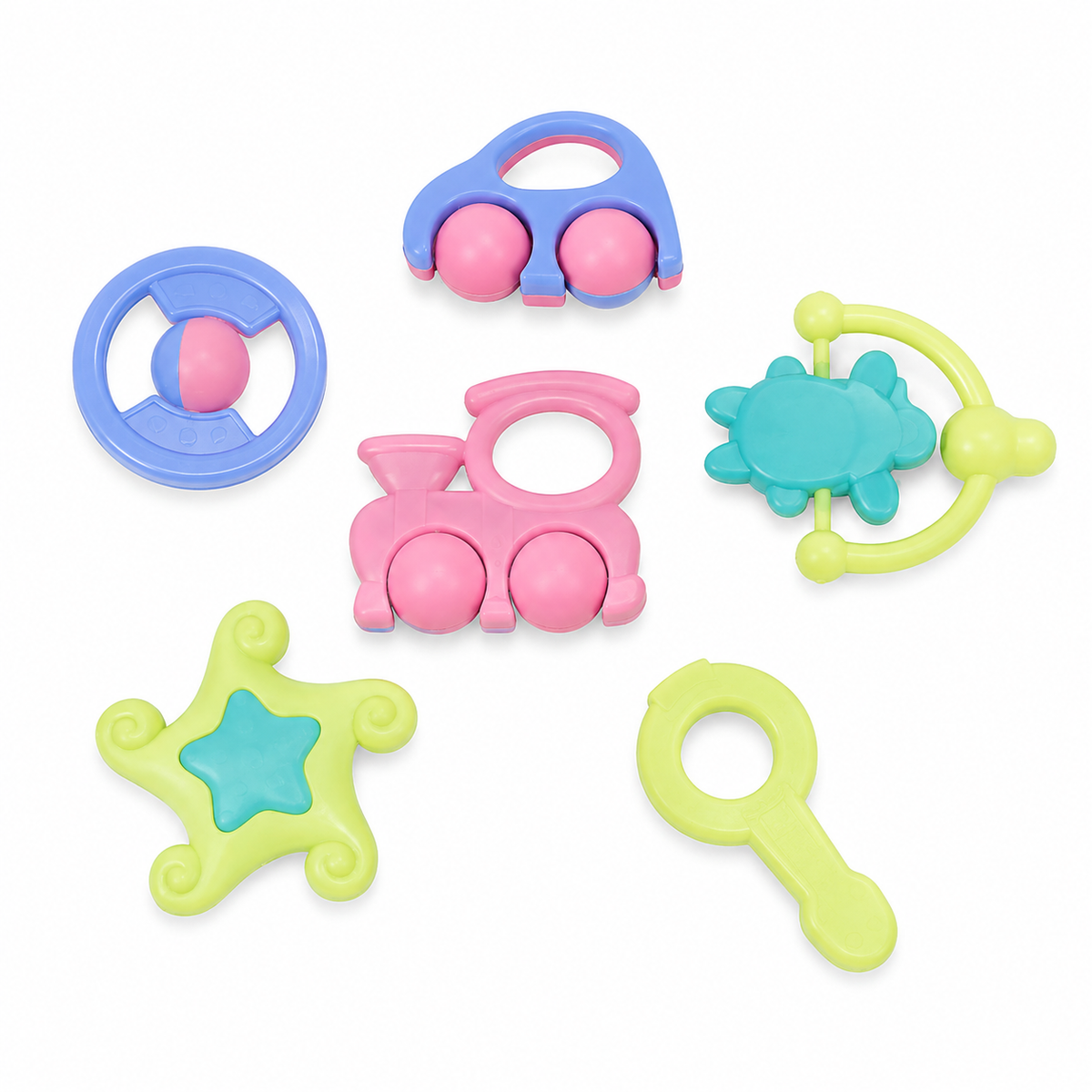 Baby Rattle Box 6pcs Multi