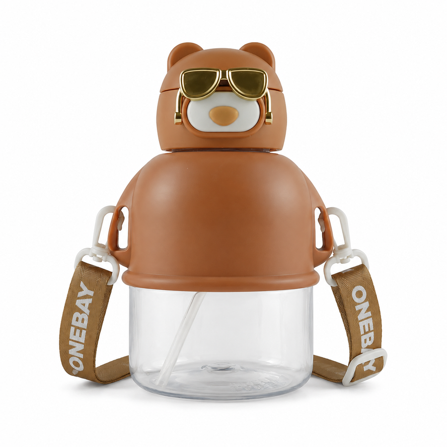 Weighted-Straw Baby Sipper, Brown Bear Glasses